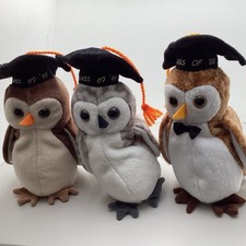 Ty Beanie Babies Group of 3 Owls