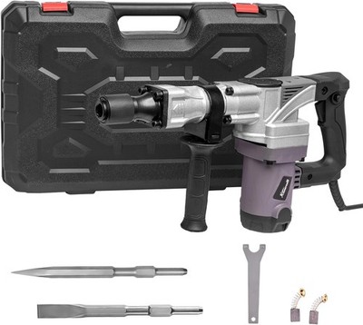 115V Electric Jack Hammer SDS Plus Concrete Breaker Chipping 3900 RPM Grey Black