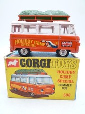 VINTAGE CORGI TOYS 508 HOLIDAY CAMP COMMER MINI BUS IN ORIGINAL BOX 1967