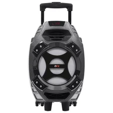 QFX PBX-61081BT-SIL Portable Bluetooth True Wireless Speaker with LEDs and