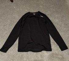 Plain Black Long Sleeve Shirt / KARBON 1112444 / Size Small Men  s
