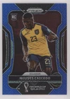 2022 Panini Prizm FIFA World Cup Qatar Soccer Blue Mojo Moises Caicedo #81 PSA 9