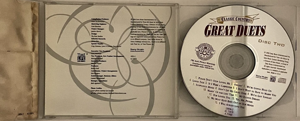 Classic Country Great Duets - Various Artist - 2004 - Sony Music Ent. - 2 disc Foto 4 de 4