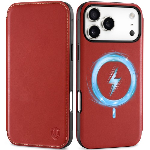 Echt Leder Slim Wallet Case für iPhone 17 Pro Max 6,9 Zoll 2025 | Folio...