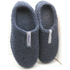 Bombas Women's Blue Sherpa Slippers Cozy Slip On House Shoes SZ 9 HYGGE Cozycore