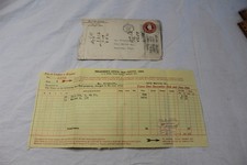  1919 Tax Receipt Erie County, Ohio with Original Cancelled Envelope Antique