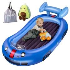 AASSOO, Inflatable Toddler Bed Blow Up Travel Bed with Sides AS-HF003 - Blue