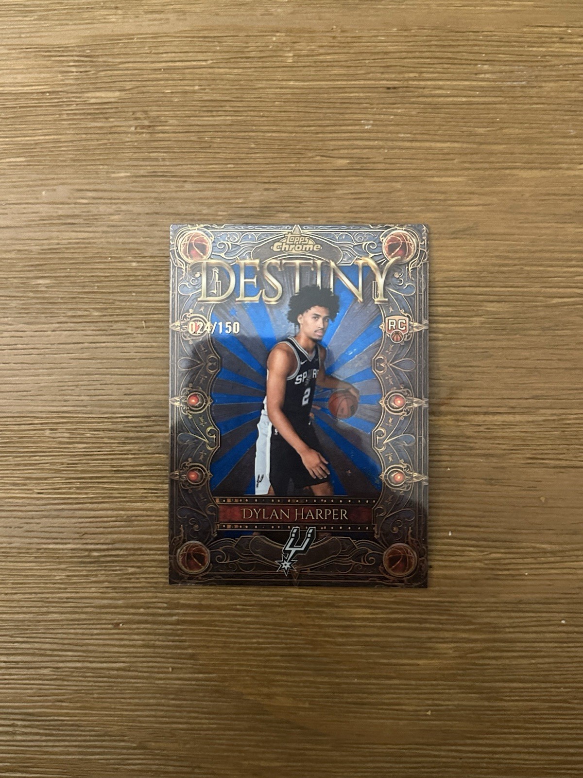 2025-26 Topps Chrome Dylan Harper Destiny Blue Refractor Rookie /150 RC #D-2