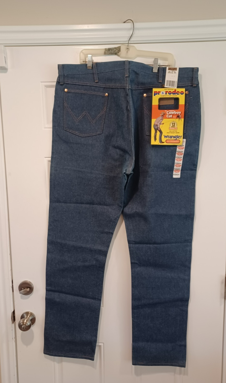 VTG  Wrangler Mens Jeans 42x34 Cowboy Cut Pro Rodeo Competition Original Fit NWT image 4