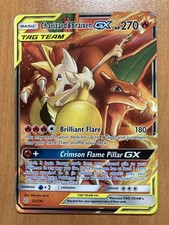 Carta Pokemon Charizard & Braixen GX Tag Team 22/236 Eclissi Cosmica NM SPEDIZIONE VELOCE