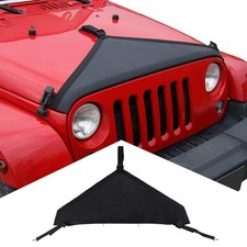 Jeep Wrangler JK JKU Hood Bra Cover Protector Black 2007-2017 Exterior Accessory