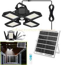 Solar Pendant Light Outdoor Indoor 168LED Solar Powered Motion Sensor Shed Light