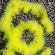 Yellow Feather Boa Flapper Costume Accessory 1920s 1930s Yellow Feather