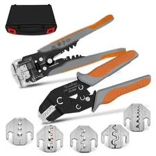 Yumkiyi Ratchet Crimping Tool and Wire Stripper Set - 7 in 1 Wire Crimper Tool