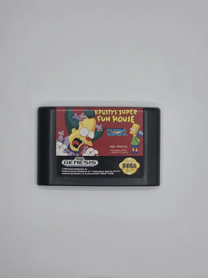 Krusty's Super Fun House -Sega Genesis TESTED (CIB) Complete In Box 1993 - Image 4 of 4