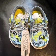 New Hey Dude Wally Toddler C6 Funk T Graffiti Mix Shoes Sneakers Loafers Slip On