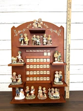 Berta Hummel Goebel Perpetual Calendar Shelf & 12 Monthly Characters