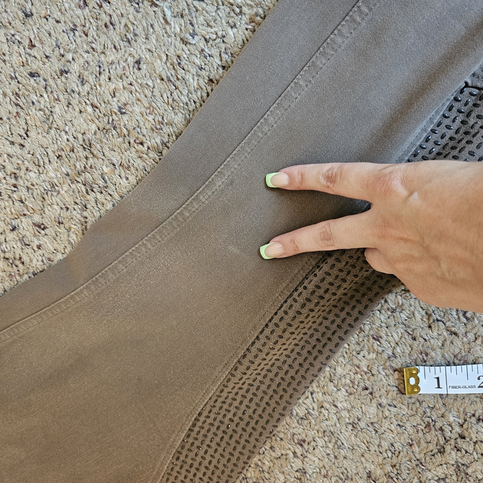 Goode Rider Silicone Horse Riding Equestrian Breech Women's Pants Brown/Tan 34R