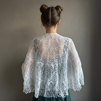 White Alpaca Wedding Cover-up