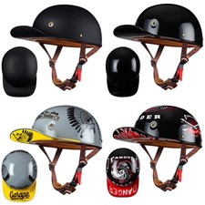 Motorcycle Half Helmet for Men Women Moped Cruiser Lightweight Cap Style DOT