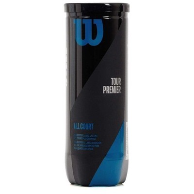 Tennisbälle Wilson Tour Premier 3er Pack Unisex Erwachsene, gelb, Gummi