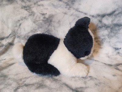 Chantilly Bunny Kaninchen schwarz & weiß mit Reißverschlussbeutel Pyjama-Tasche/Stofftier 15''.