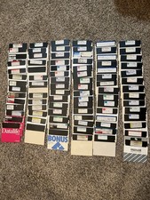 5.25" floppy disk lot 85 diskette All Games Etc..,,Partially Tested Atari