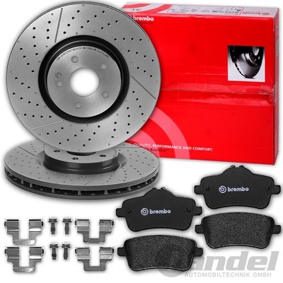 brembo BREMSSCHEIBEN+ BELÄGE HINTEN passend für AMG A45 W176 C117 X117 X156 R172