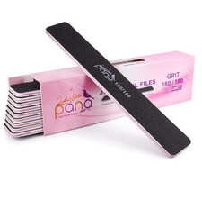 10PCS Jumbo Size Professional Double Sided Nail Files - Black, 80/80 Grit - E...
