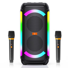 JYX Karaoke Machine, Bluetooth Speaker with Microphone for Adults, 40W Powerful