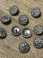 Bottoni CHANEL 10 pezzi argento 17mm ottime condizioni!
