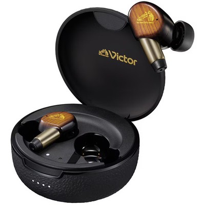 VICTOR　WOOD master Victor WOOD master Earphones Bluetooth Sunburst Brown HA-FW5000T-T
