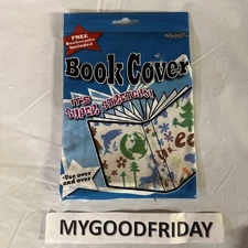 It's Academic Green Book Cover Super Stretch Reusable New Fits Up To 8.5”x11”