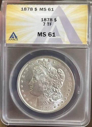 7TF! 1878 P Morgan Silver Dollar ~ UNCIRCULATED 7 TAIL FEATHERS ~ 90% Silver $1