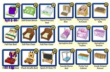 Webkinz Classic beds, and misc.  PLEASE leave note in reply to seller 