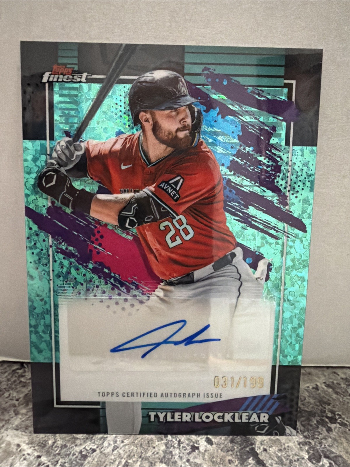 2026 Topps Finest Tyler Locklear Auto Aqua Mini Diamond Refractor /199 Autograph