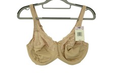 NWT Lilyette by Bali Minimizer Underwire Bra Sz 34D Beige Full Coverage LY0428