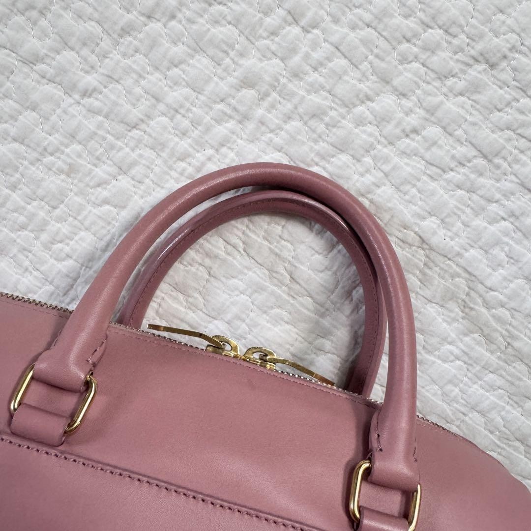 SAINT LAURENT Borsa a tracolla YSL Baby Duffle 2 vie ferramenta oro rosa 22 5 cm x 15 cm pelle usata