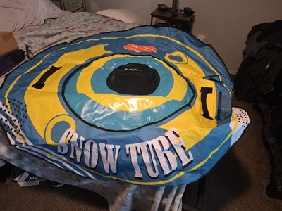 Winter Snow Tube Winter Inflatable Snow Tube Sled Heavy Duty Snow Ski 110#