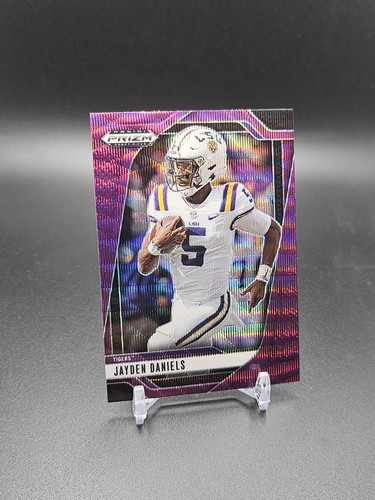 2025 Panini Prizm Draft Picks - Jayden Daniels Purple Wave Prizm #178 LSU Tigers