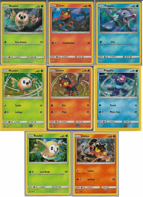 POKEMON 8 CARD ALOLAN STARTER PROMO LOT