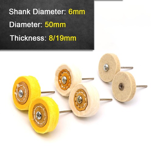 50mm Wool Metal Buffing Wheel Polishing Pads Drill Bit For Dremel Rotary Tool eBay