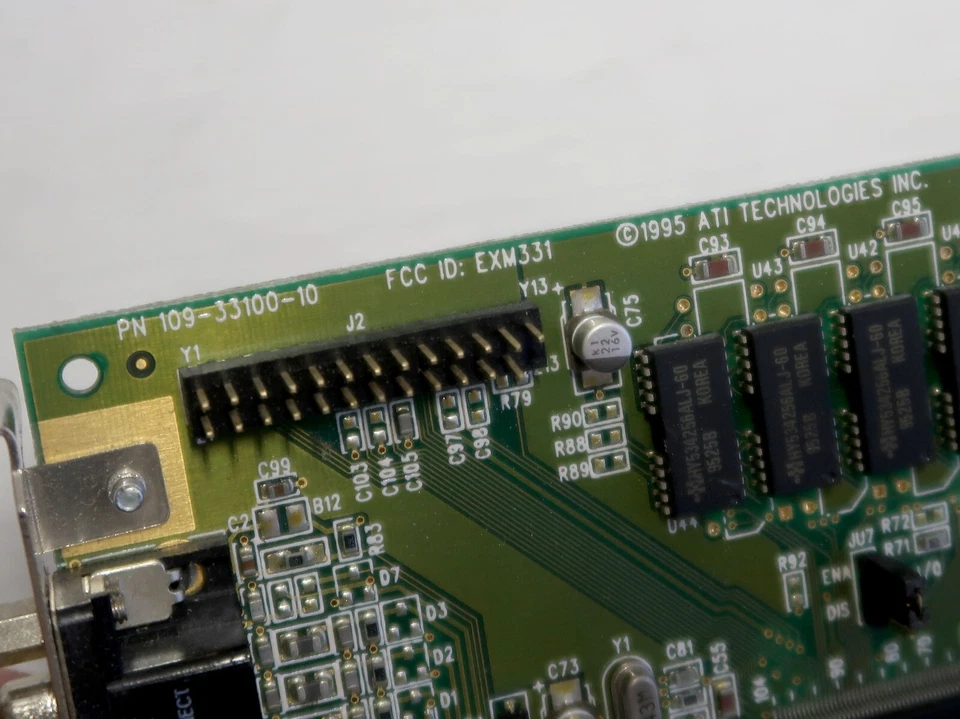 ATI Mach64, VRAM 2MB, PCI, VGA, ATI 109-33100-10, WORKING VINTAGE CARD - Image 4 of 4