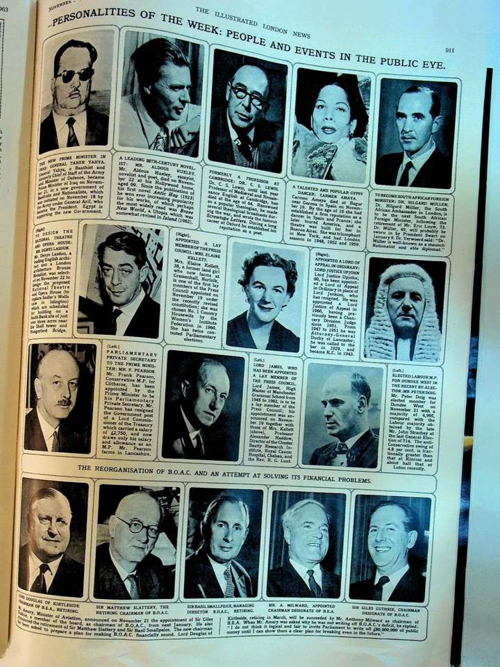 Illustrated London News November 30 1963 JFK Assassination Aldous