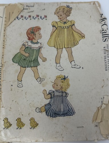 Vintage 1950s 60s Toddler Play Clothes Sewing Pattern Size 6 One Size Girl Boy - Picture 4 of 7
