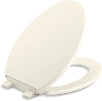 K-20110-96 Brevia Elongated Toilet Seat with Grip-Tight Bumpers, Quiet-Close Sea