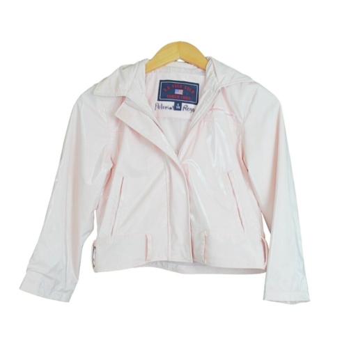 U.S Polo Assn Pink Rain Jacket with Hood Girls Size S 6/7 - Afbeelding 1 van 11
