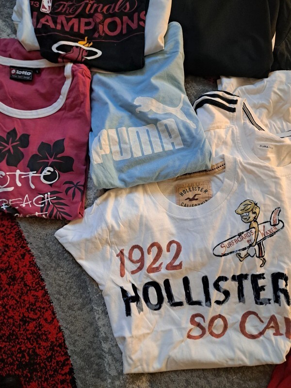 Adidas Nike Hollister Fila Kappa Lot of 20 T Shirt Big logo sz.S to XL