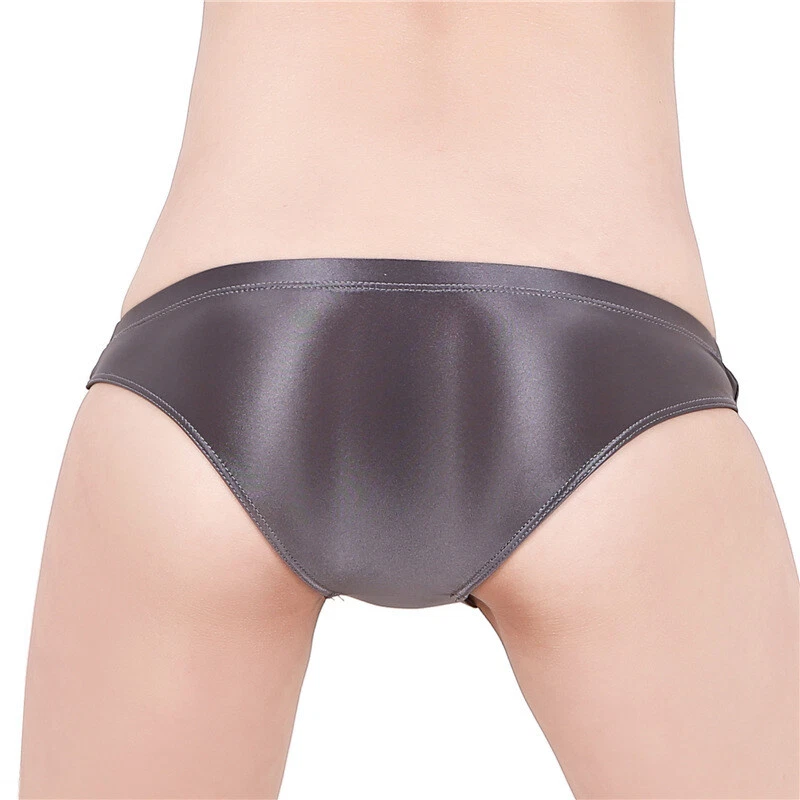 Low Waist Oily Shiny Briefs Underwear for Men Glossy Panties(S-XL) - Image 2 of 4