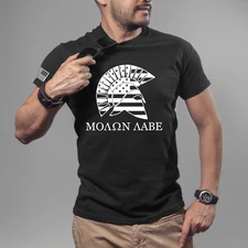 American Flag Molon Labe Shirt, Come And Take It, 2nd Amendment, Military, USA